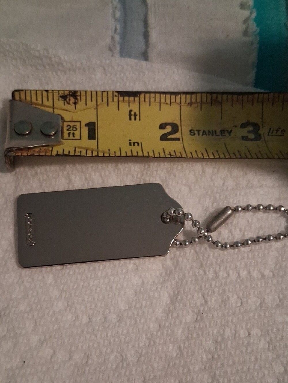 Coach Silver-Tone Hang Tag with Ball Chain. Firm Price. No Bundle Discount. - Picture 4 of 7